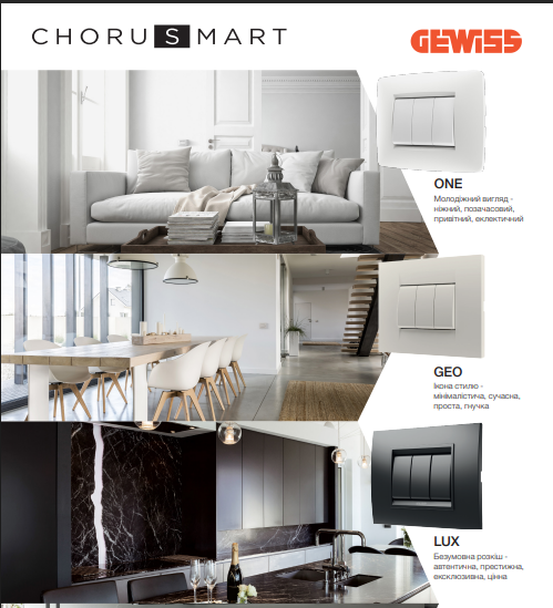 ЛИСТІВКА ChoruSmart GEWISS